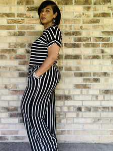 Stripes - Ivory on Black