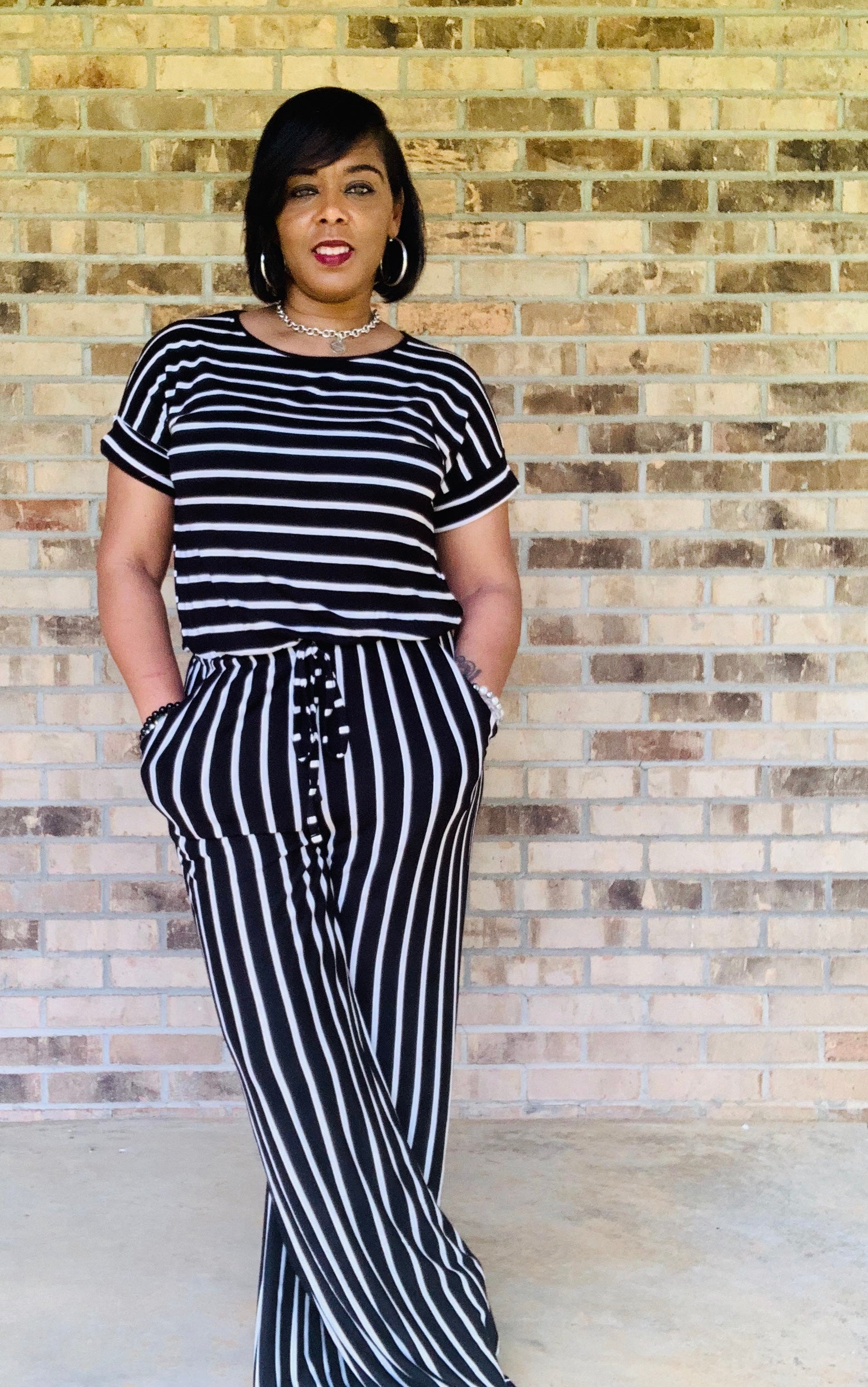 Stripes - Ivory on Black