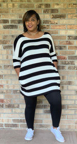 Load image into Gallery viewer, Hailey (Black and Ivory Stripe)
